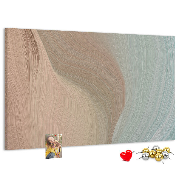 Tableau de liège Des vagues délicates dans des tons pastel