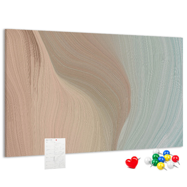 Tableau de liège Des vagues délicates dans des tons pastel