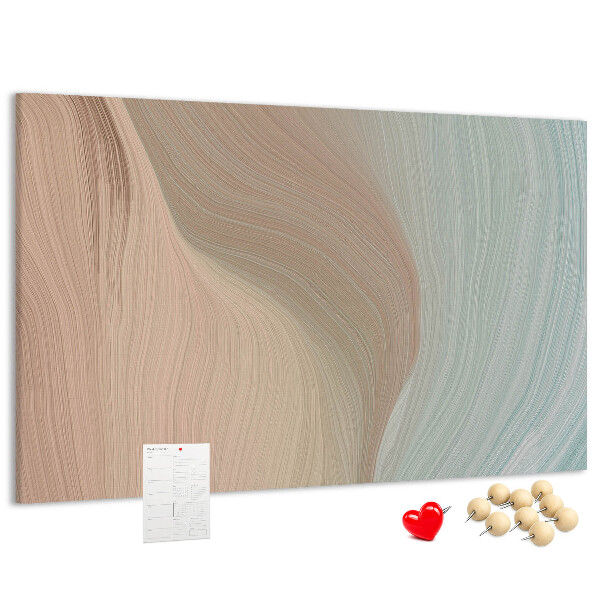 Tableau de liège Des vagues délicates dans des tons pastel