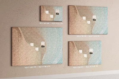 Tableau de liège Des vagues délicates dans des tons pastel