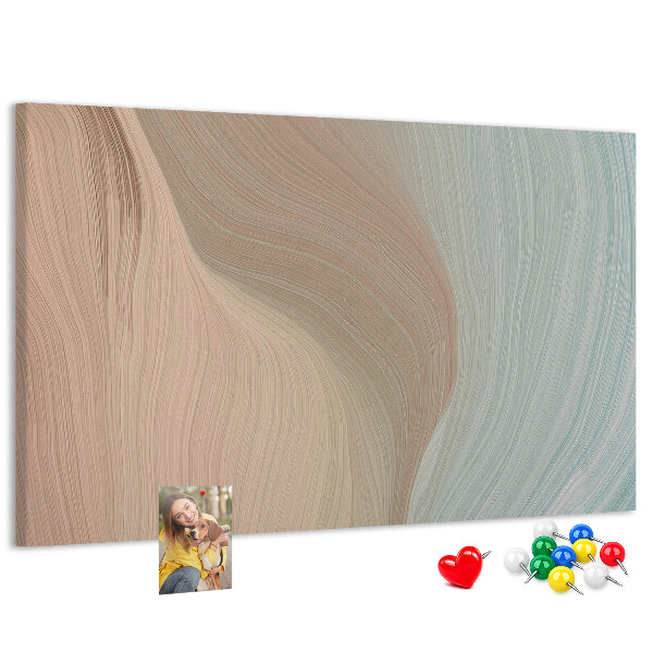 Tableau de liège Des vagues délicates dans des tons pastel
