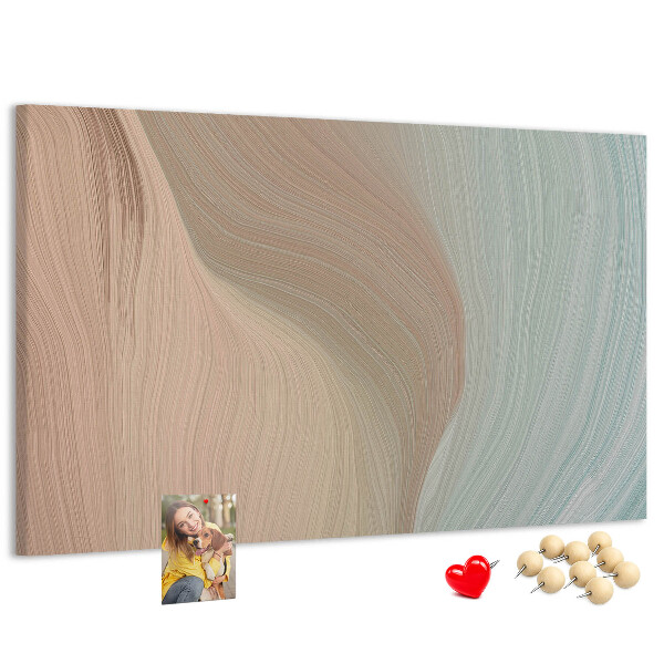 Tableau de liège Des vagues délicates dans des tons pastel