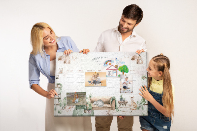 Tableau affichage liège Agenda hebdomadaire à la maison