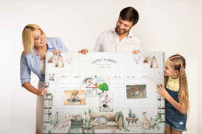 Tableau affichage liège Agenda hebdomadaire à la maison