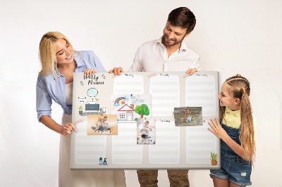 Tableau affichage liège Agenda hebdomadaire au design minimaliste