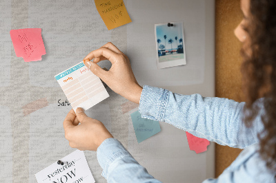 Tableau affichage liège Agenda hebdomadaire au design minimaliste