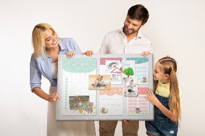 Tableau de liège Des chatons mignons sur des notes colorées