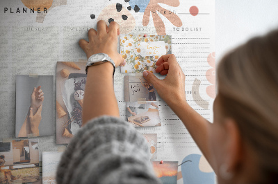 Tableau affichage liège Formes colorées et motifs abstraits de la semaine