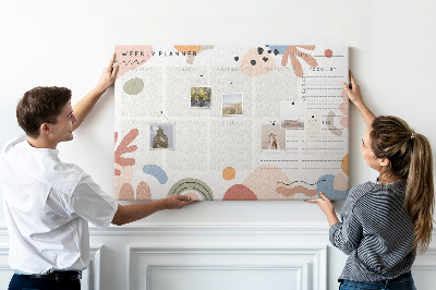 Tableau affichage liège Formes colorées et motifs abstraits de la semaine