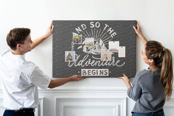 Tableau de liège L'aventure commence dans les montagnes