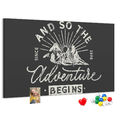 Tableau de liège L'aventure commence dans les montagnes