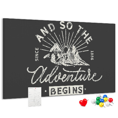 Tableau de liège L'aventure commence dans les montagnes