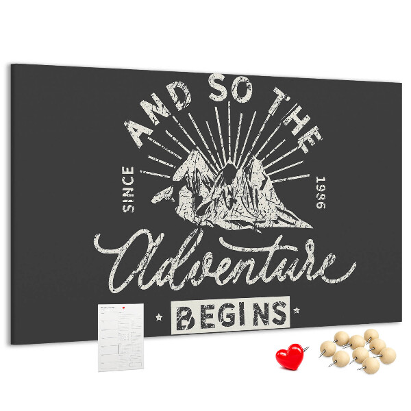 Tableau de liège L'aventure commence dans les montagnes
