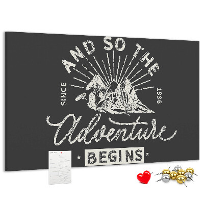 Tableau de liège L'aventure commence dans les montagnes