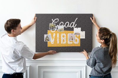 Tableau affichage liège Message positif sur fond sombre