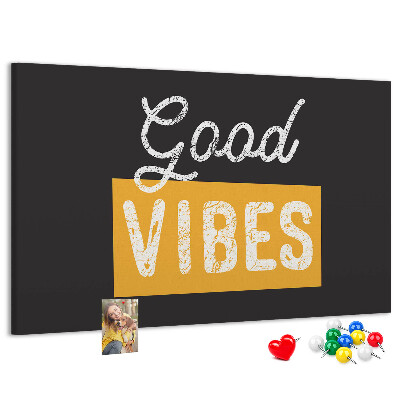 Tableau affichage liège Message positif sur fond sombre