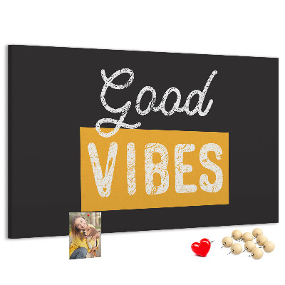 Tableau affichage liège Message positif sur fond sombre