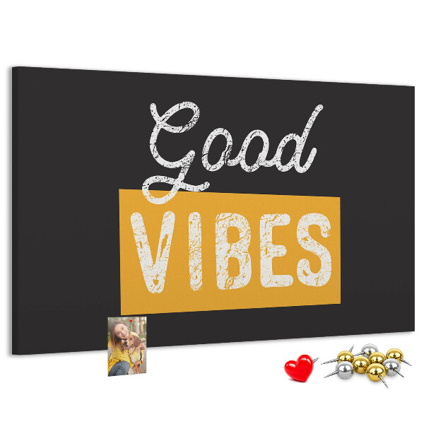 Tableau affichage liège Message positif sur fond sombre