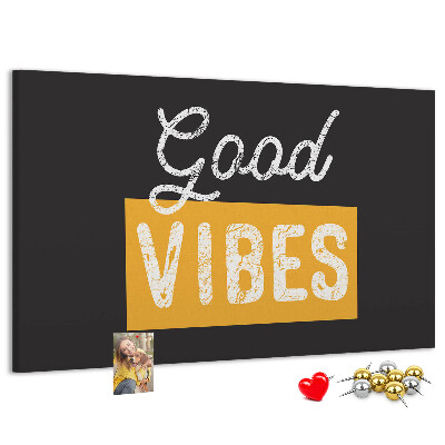 Tableau affichage liège Message positif sur fond sombre