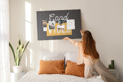 Tableau affichage liège Message positif sur fond sombre