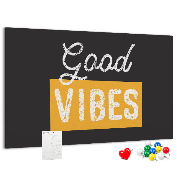 Tableau affichage liège Message positif sur fond sombre