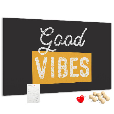 Tableau affichage liège Message positif sur fond sombre