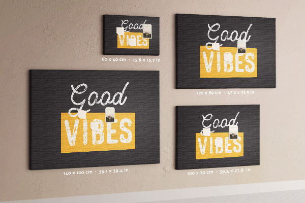Tableau affichage liège Message positif sur fond sombre