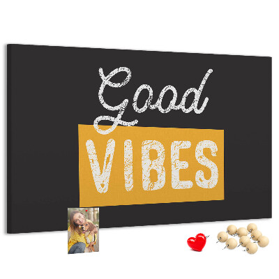 Tableau affichage liège Message positif sur fond sombre