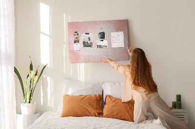 Tableau en liège Fond rose avec de délicats accents dorés