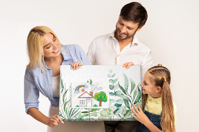 Tableau affichage liège Feuilles tropicales aux teintes délicates