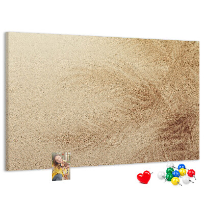 Tableau de liège Délicat motif de palmiers dans le sable