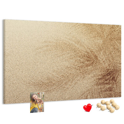Tableau de liège Délicat motif de palmiers dans le sable