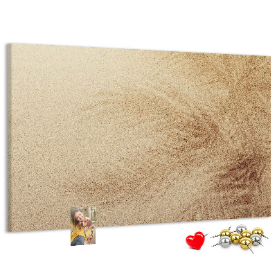 Tableau de liège Délicat motif de palmiers dans le sable