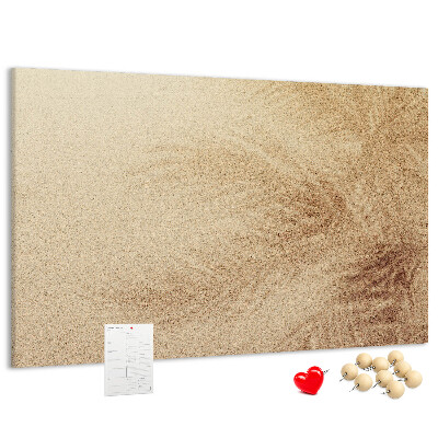 Tableau de liège Délicat motif de palmiers dans le sable