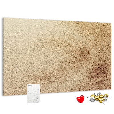 Tableau de liège Délicat motif de palmiers dans le sable
