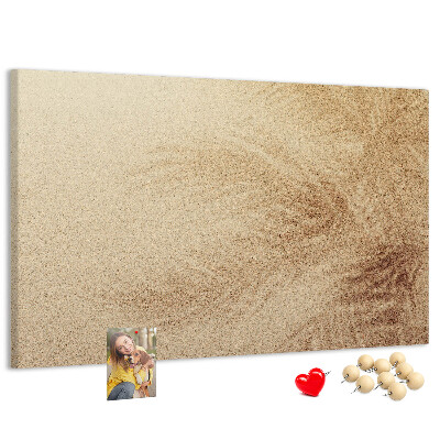 Tableau de liège Délicat motif de palmiers dans le sable