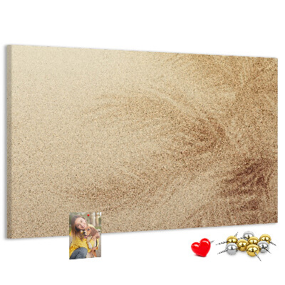 Tableau de liège Délicat motif de palmiers dans le sable