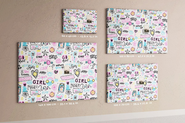 Tableau en liège Motifs sportifs avec des slogans dynamiques