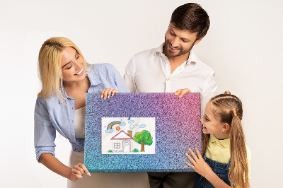 Tableau affichage liège Dégradé de couleurs dans les tons de violet.