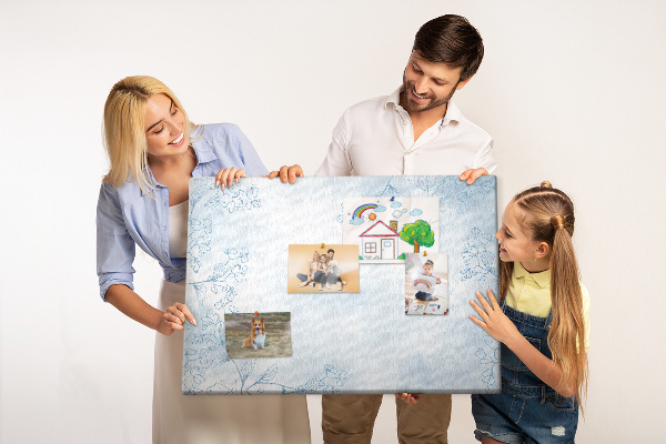 Tableau affichage liège Délicats motifs floraux en arrière-plan