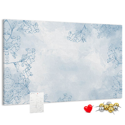 Tableau affichage liège Délicats motifs floraux en arrière-plan