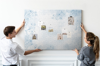 Tableau affichage liège Délicats motifs floraux en arrière-plan