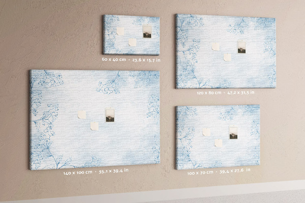 Tableau affichage liège Délicats motifs floraux en arrière-plan