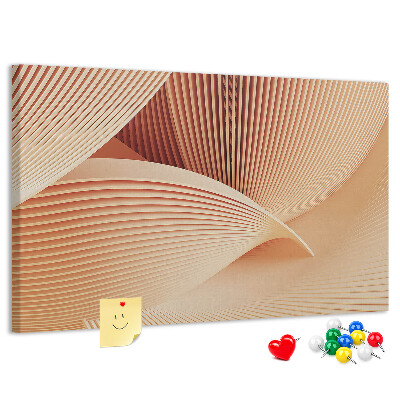 Tableau en liège Des vagues aux délicates nuances de beige