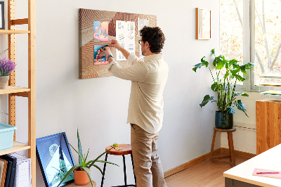 Tableau en liège Des vagues aux délicates nuances de beige