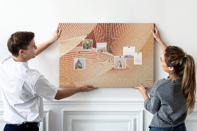 Tableau en liège Des vagues aux délicates nuances de beige