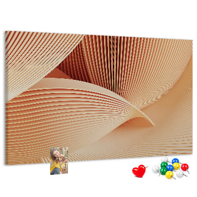 Tableau en liège Des vagues aux délicates nuances de beige