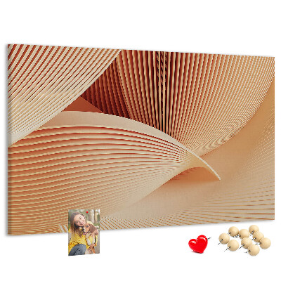Tableau en liège Des vagues aux délicates nuances de beige