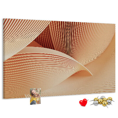 Tableau en liège Des vagues aux délicates nuances de beige