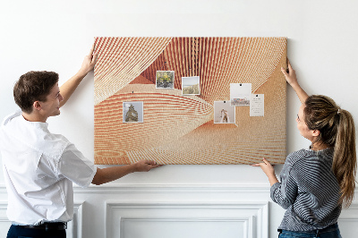 Tableau en liège Des vagues aux délicates nuances de beige